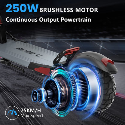 Hulajnoga elektryczna iENYRID A1 – silnik 250W, akumulator 48V 12.5Ah, opony 10", prędkość maksymalna 25 km/h, zasięg do 30 km, przednia amortyzacja